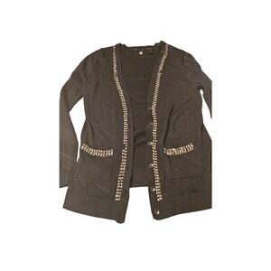 BKE Buckle Boutique Studded Black cardigan size small